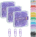 NEEWAY Small Paper Clips, 1.1 Inch Vinly Coated Colored Paperclips, 3 Pack of by NEEWAY