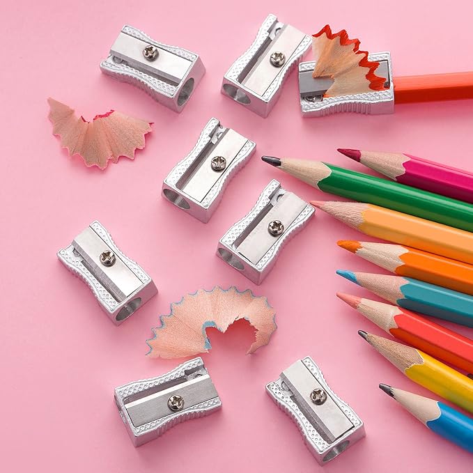 Frienda 48 Pack Metal Pencil Sharpeners Handheld Metal Mini Sharpeners Manual - Image 3