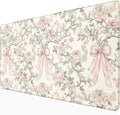 Floral Desk Mat Vintage Chinoiserie Large Mouse Pad Coquette Aesthetic Office by Nasdalgias