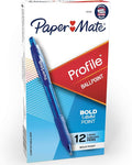 Paper Mate Profile Retractable Ballpoint Pens, Bold Point, Teacher Supplies by Unknown