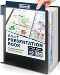 Dunwell Presentation Binder 60-Pocket, Displays 120 Pages, 8.5x11 Portfolio by Dunwell