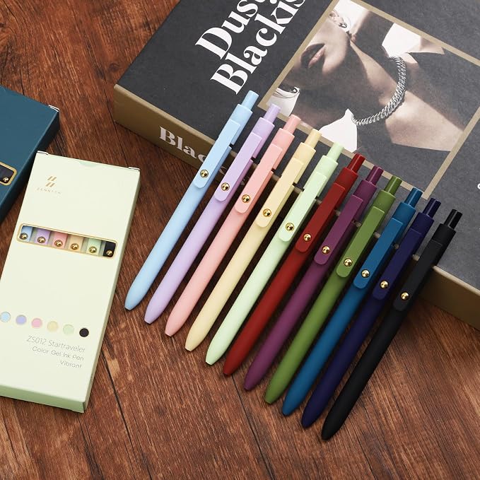 Ddaowanx Colorful Gel Pens, 0.5mm Fine Point Retractable, Colored Pens - Image 5