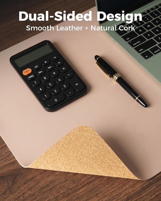 Aothia Double-Sided Desk Pad – 35.4" x 15.7" Leather Desk Mat - Image 2