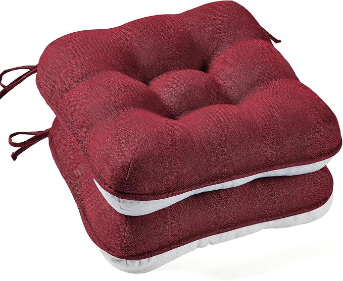 BETU Chair Cushions for Dining Chairs Set of 2, 3.5" Thick Kitchen Table Chair by BETU