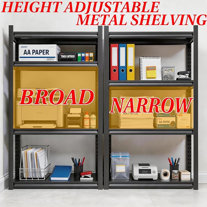 Printer Stand, Heavy Duty 4-Tier Steel Shelving Unit - Image 5