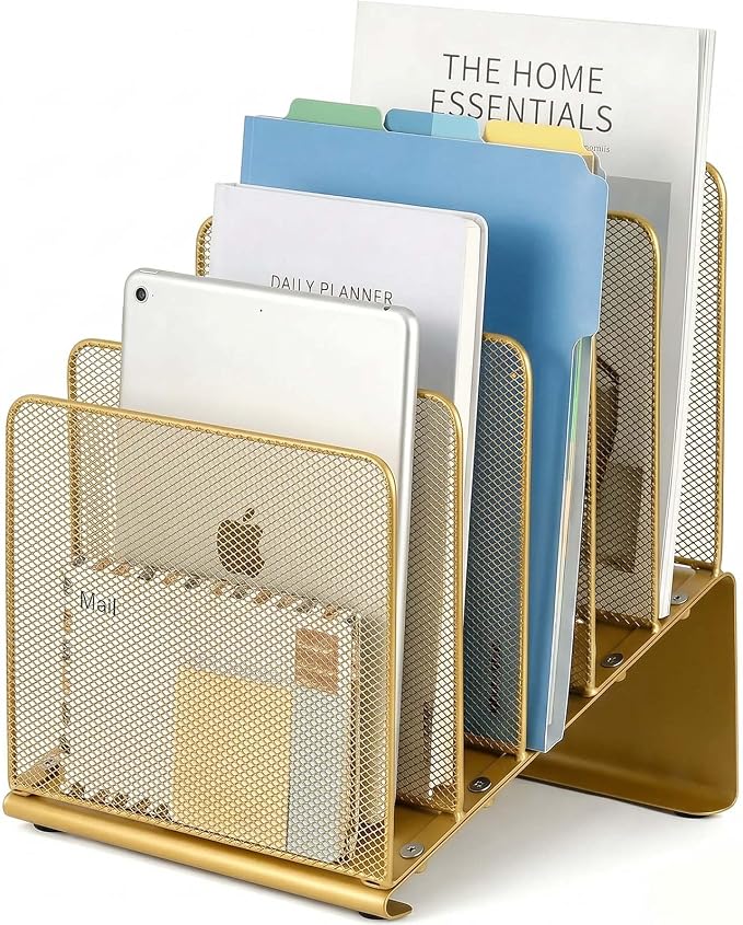 LEKETREE File Organizer for Desk, File Folder Organizer by Stylishworkspaceeffortlessorganization