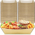 100 Pack 5LB Extra Large Paper Food Boats Trays Disposable Paper Boat, Heavy by MotBach