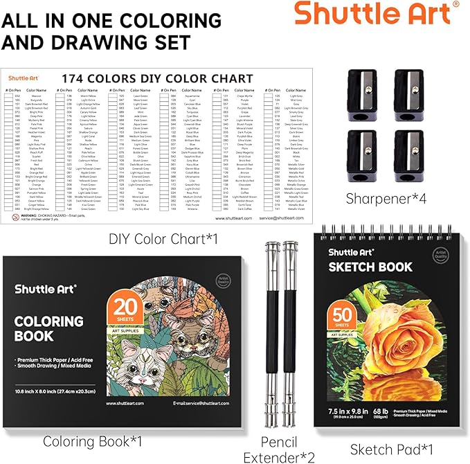Shuttle Art 174 Colored Pencils - Image 6