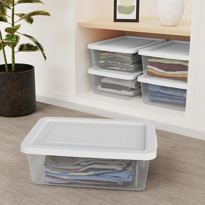 Sterilite 36 Pack Storage Box, 12 Quart Stackable Tote - Image 4