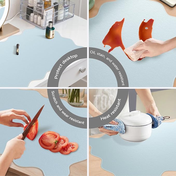iCasso Leather Mouse Pad, Extra Large Desk Pad - Image 5