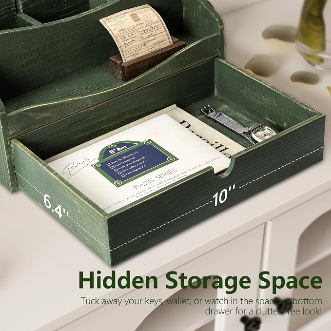 Rebee Vision Pine Wood Mail Organizer - Image 5