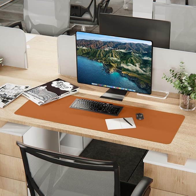AFIING Leather Desk Pad Protector, Large Desk Mat - Image 7