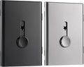 Tatuo 2 Pcs Business Card Holder Thumb Drive Black Gray Stainless Steel by Tatuo