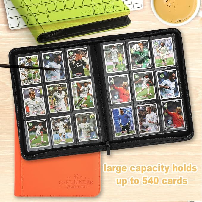 9 Pockets Card Binder, Premium Zip Trading Card Binder, 540 Double Sided Pocket - Image 3