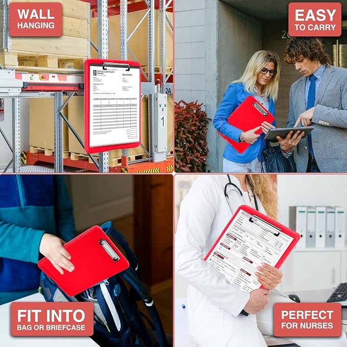 Sooez Clipboard with Storage, Plastic Storage Clipboards with Low Profile Clip - Image 7