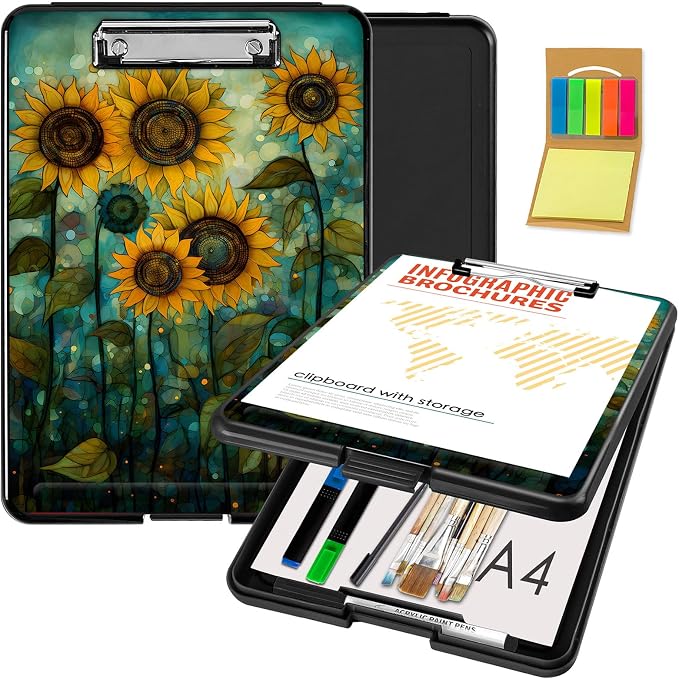 Clipboard with Storage, Office Supplies Nursing Clipboards Folder with Pen by CAPAUNVDA