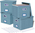 Oterri 4 Pack File Storage Organizer, Document Organizer, Portable File Box by Oterri