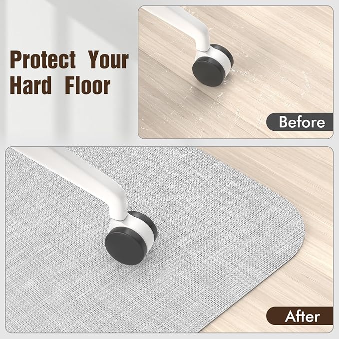 Blvornl Office Chair Mat for Hardwood Floor, 47.2"x 60" Desk Computer Chair Mat - Image 6