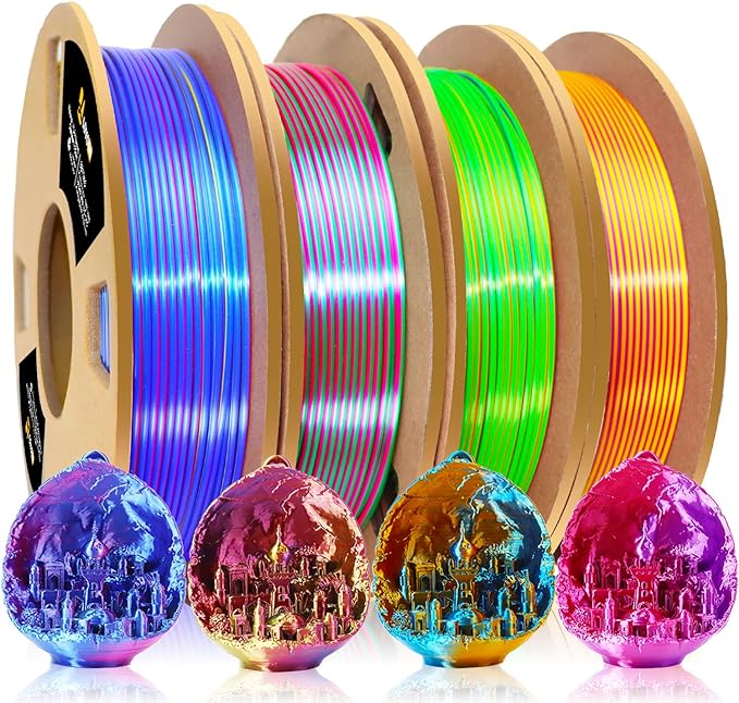 LOVOON 3D PLA Filament 1.75mm Bundle, Tricolor 3D Printer Filament Bundle by LOVOON