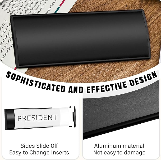 Therwen 1 Pcs Aluminum Office Name Plate Holder - Image 3
