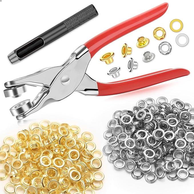 643Pcs Grommet Tool Kit 1/2 Inch Eyelet Kit by PAXCOO