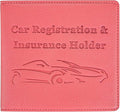 Car Registration and Insurance Holder, Premium PU Leather Vehicle Glove Box Car by New+Fashion+Kingdom