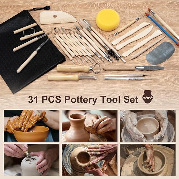 Amrules Clay Tools Kit, Practical Polymer Clay Sculpting Tools Kit, Air Dry - Image 7