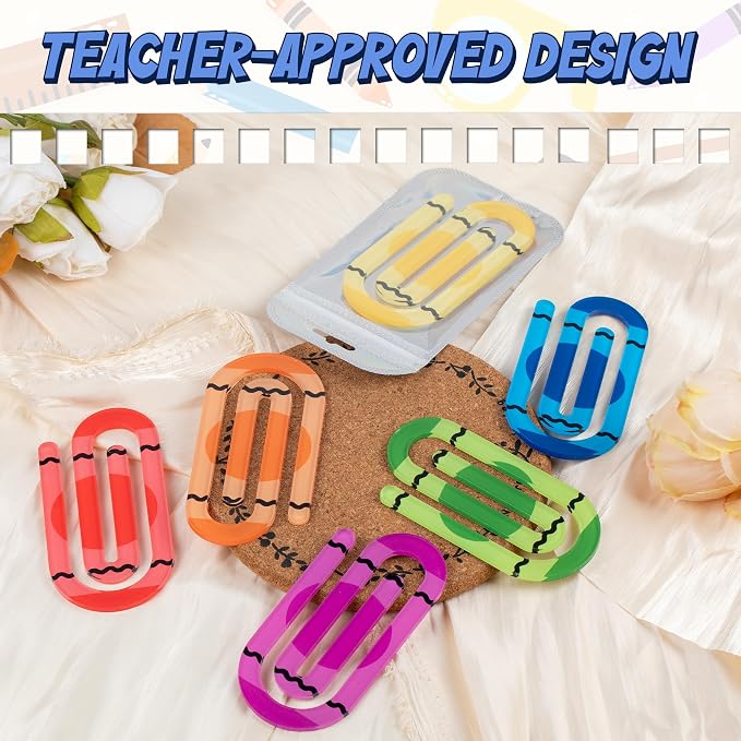 48 Pack Jumbo Acrylic Paper Clips - Image 3