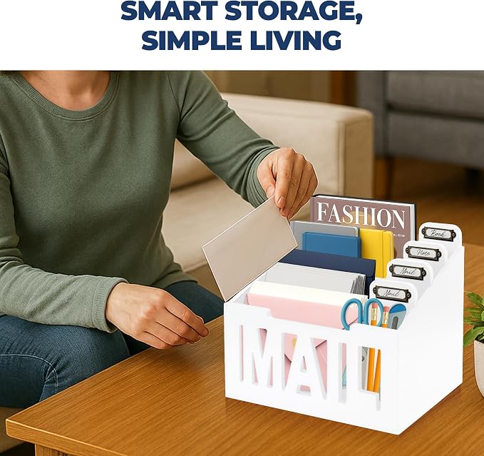 Mail Organizer Countertop, Desktop Mail Sorter - Image 7