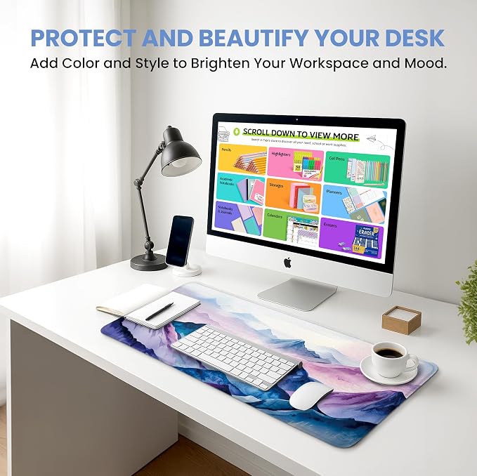 Large Mouse Pad for Desktop, Cute Desk Mat Pad Protector for Work & Gaming - Image 6