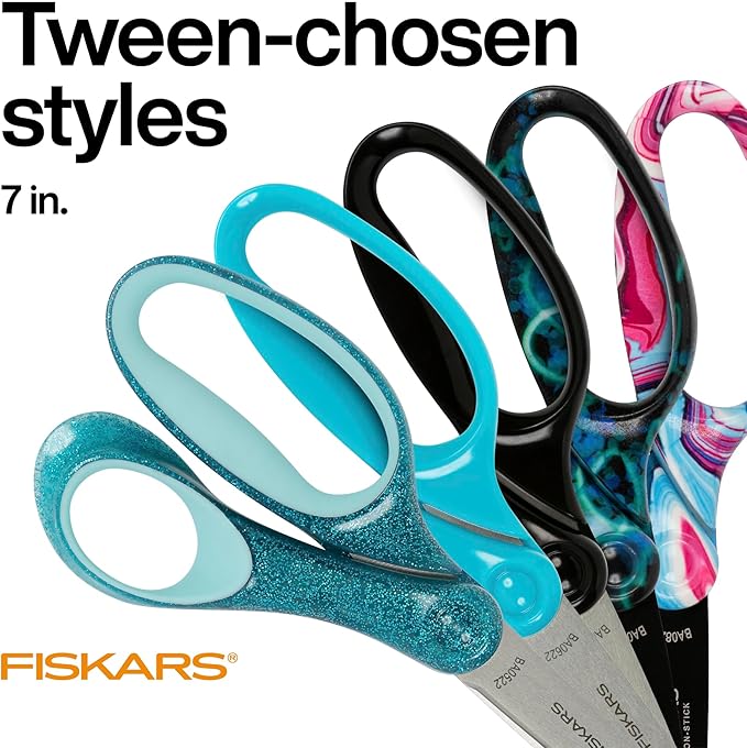 Fiskars 7" Student Scissors for Kids Ages 12-14, Scissors for School or Crafting - Image 5