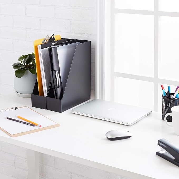 Amazon Basics Plastic Desk Organizer Magazine Rack and File Holder - Image 9