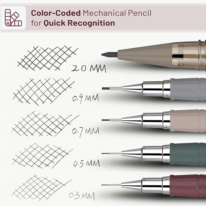 Mr. Pen- Art Mechanical Pencil Set, 5 Sizes | 5 HB Lead Refills & 10 Eraser - Image 7