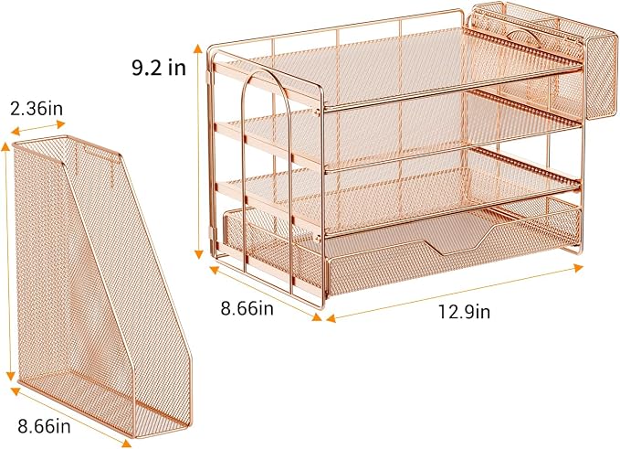 OPNICE Desk Organizer with Drawer & Pen Holder, Office Desk Accessories and - Image 4