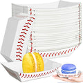 100Pack 1/4Lb Paper Food Boat Trays, Mini Baseball Birthday Decoration Baseball by MotBach