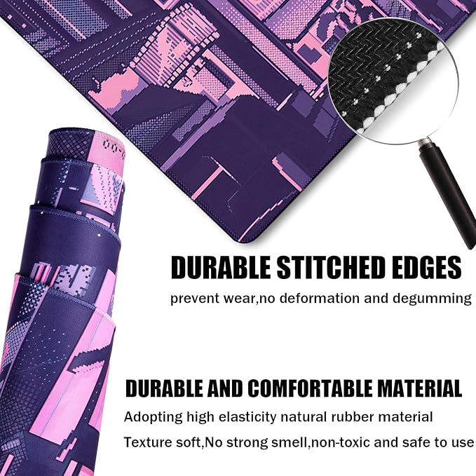 Large Mouse Pad, Office Desk Pad Gaming, Durable Waterproof Non-Slip Base Long - Image 2