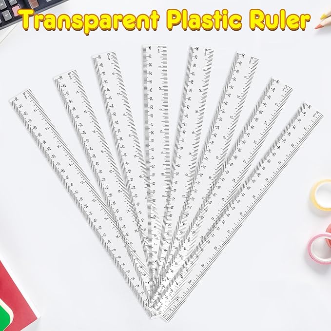 32 Pack Clear Plastic Ruler 12 Inch, Rulers Bulk - Image 5