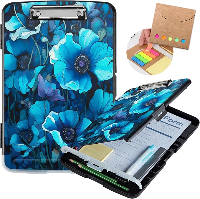 Clipboard with Storage, Storage Clipboard with Pen Holder, Heavy Duty Plastic by Unknown