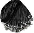 50 Pack Black Lanyards for Id Badges Lanyards Nylon Flat Lanyard by Orcielo
