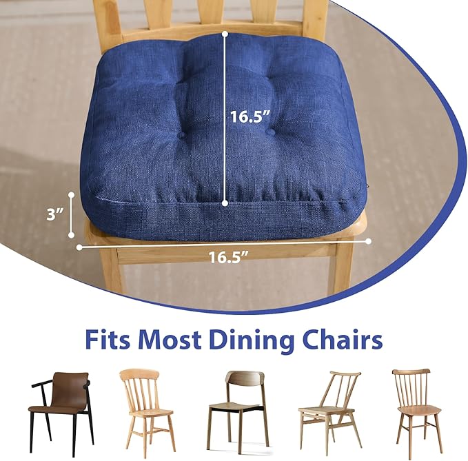 IASEAHK Chair Cushions, Dining Chair Cushions, Tufted Indoor Chair Pads - Image 3