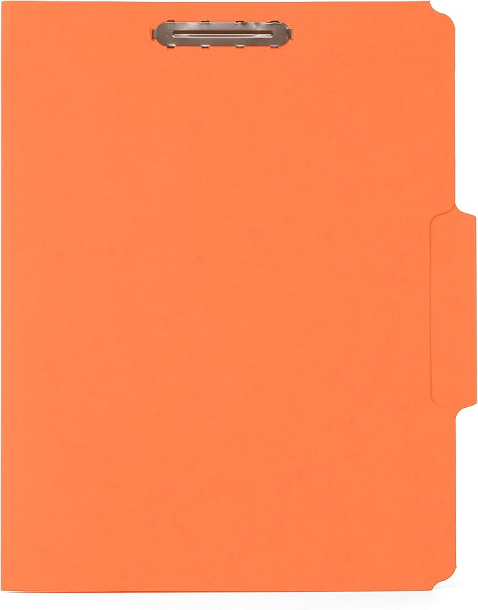 50 Orange Folders with Prongs, Law Client Files - Image 2