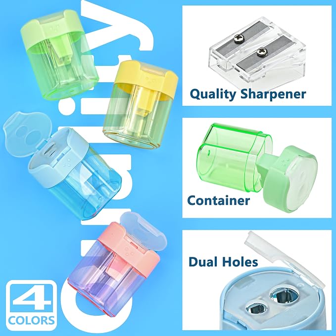 Colored Pencil Sharpener Bulk for Kids Manual Handheld Crayon Sharpeners | - Image 3