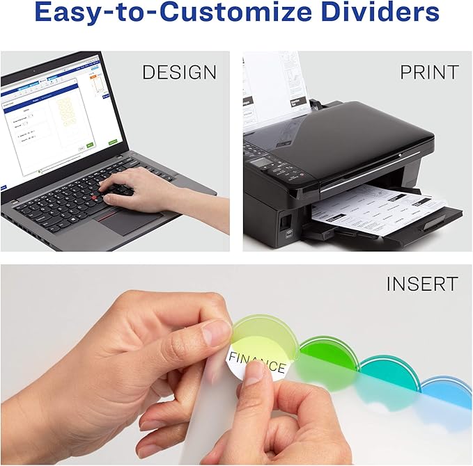 Avery Insertable Style Edge Plastic Dividers - Image 2