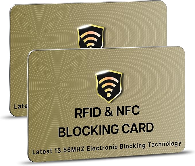 SaiTech IT RFID Blocking Cards, 2 Pack One Card Protects Entire Wallet Purse by SaiTechIT
