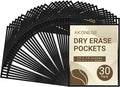 AKONEGE 30 Pack Oversized Dry Erase Pocket Sleeves Reusable 10 x 13 Inches by AKONEGE