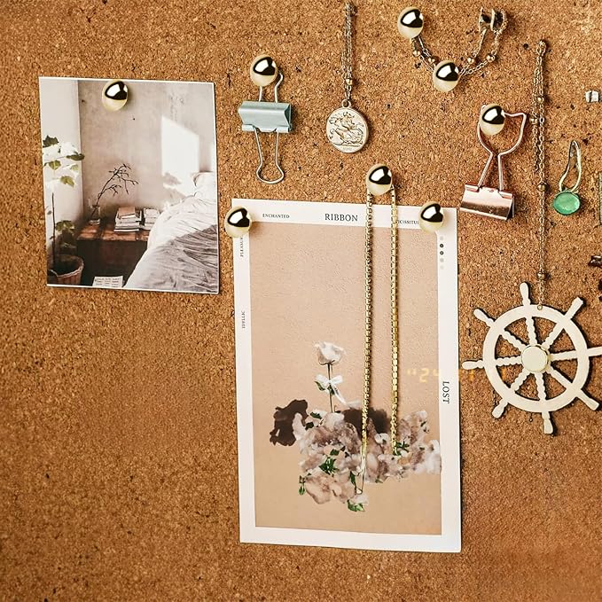 Premium Gold Thumb Tacks, Extra Long Push Pins - Image 3