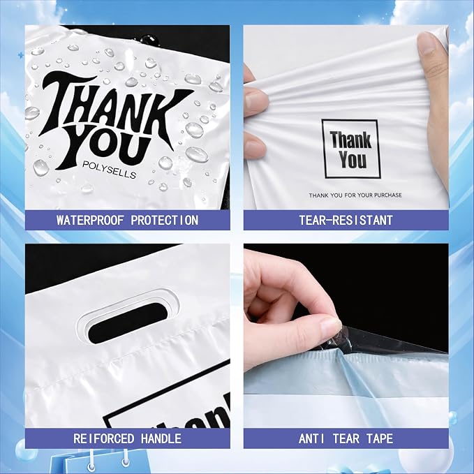 POLYSELLS Thank You Poly Mailers 14.5x19 inches 50 Pcs Waterproof Self-Sealing - Image 3