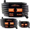 BEST CONNECTIONS Split Wire Loom Flex-Guard Convoluted Tubing Protective Split by BESTCONNECTIONS