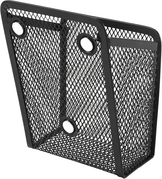 Magnetic Pencil Holder, Mesh Stainless Steel Pen Basket, Metal Writing Utensil - Image 3
