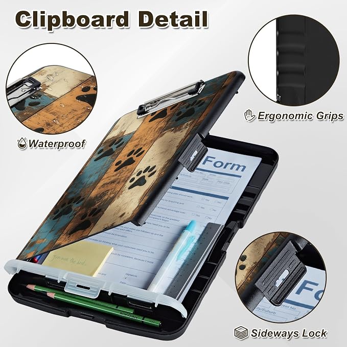 Clipboard with Storage, Nursing Clip Board 8.5 x 11 Storage Organization Box - Image 5